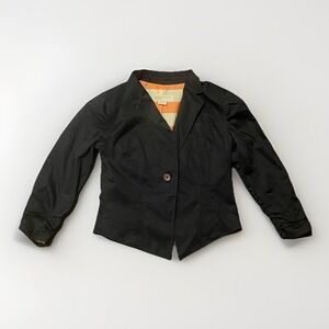 Michael Kors Woman's Black VTG Blazer Cropped‎ Top -8